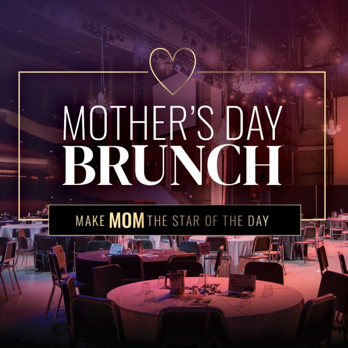Mother's Day Brunch tables on the Miller Stage