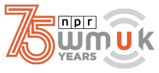75 years with the NPR and WMUK logos