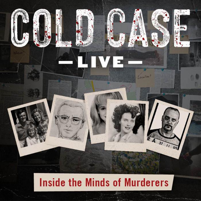 Photos of cold cases and the tag line Inside the Minds of Murders