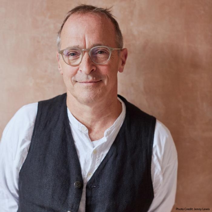 Author David Sedaris smiling