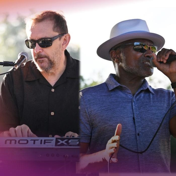 Photo of Tony Fields and Doug Decker performing on stage