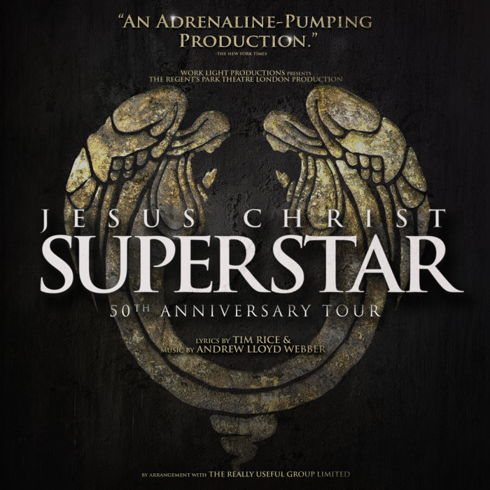 Jesus Christ Superstar logo on a black background