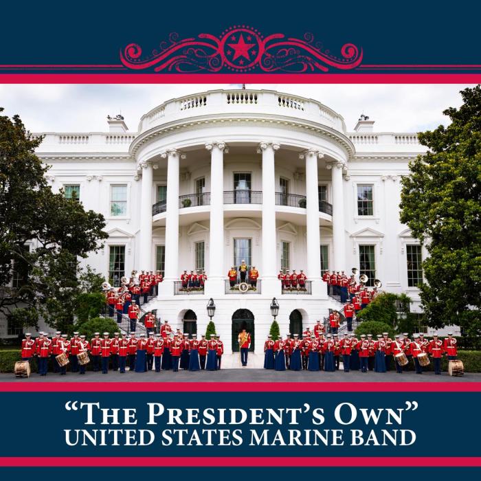The White House with the Band in front.
