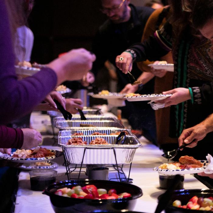 buffet on the Miller stage